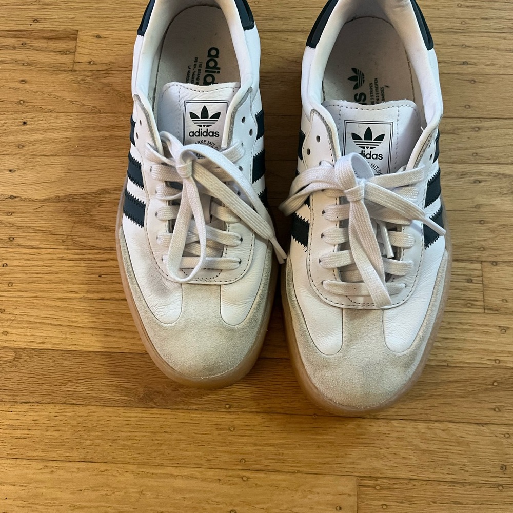 White and Green Sneakers